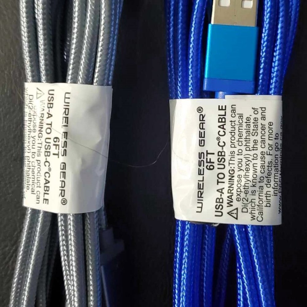 2 pack- 6 ft USB-C type charger